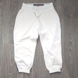 Women Medium Under Armour Cream Athletic Pants Softball
